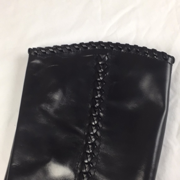 Stuart Weitzman Knee High Black Leather Winter Boots 3.5” Heel Full Zipup EUC - Picture 9 of 9